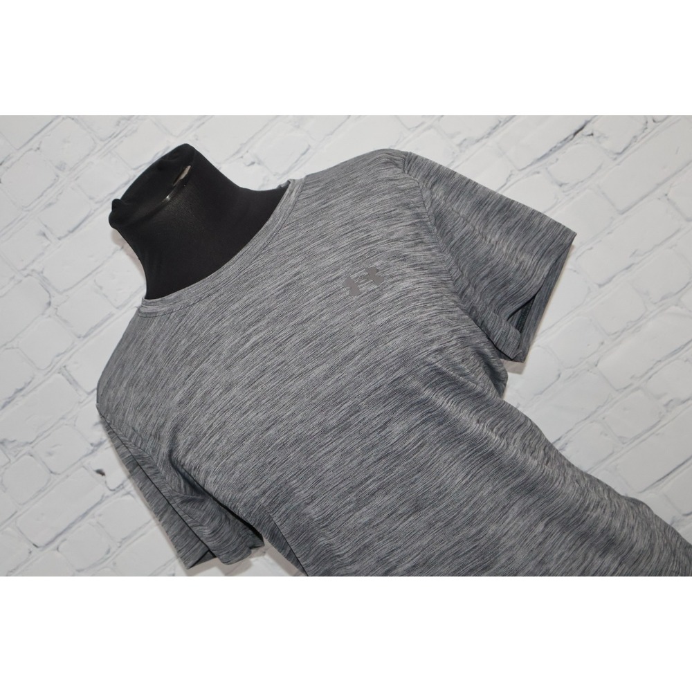Under Armour Gym Shirt Womens XL Gray HeatGear Loose Fit Heathered Workout